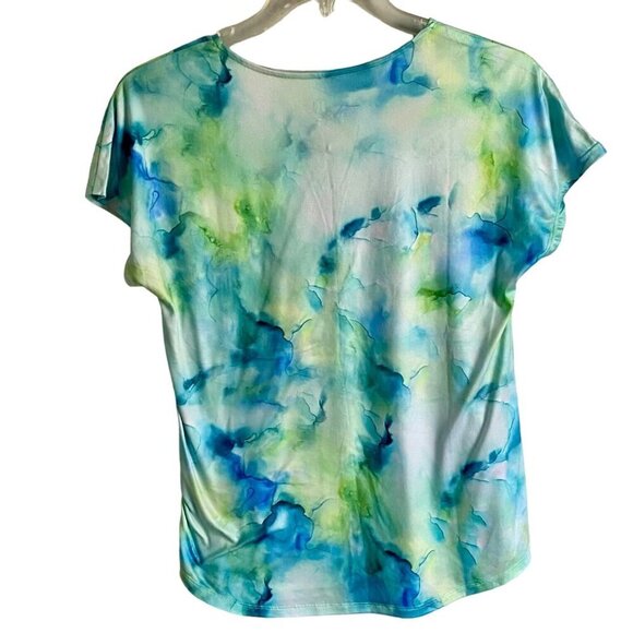 Art & Sol Colorful Flamingo Print Short Sleeve Top Women's Small NEW - Picture 7 of 10